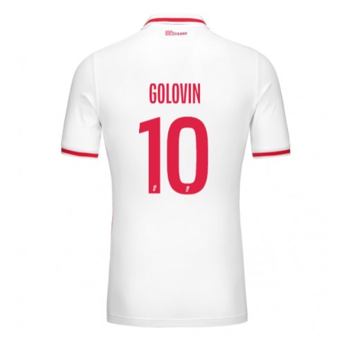 Fotballdrakt Herre AS Monaco Aleksandr Golovin #10 Hjemmedrakt 2024-25 Kortermet